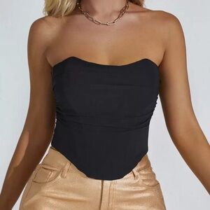 Elegant Black Strapless Corset